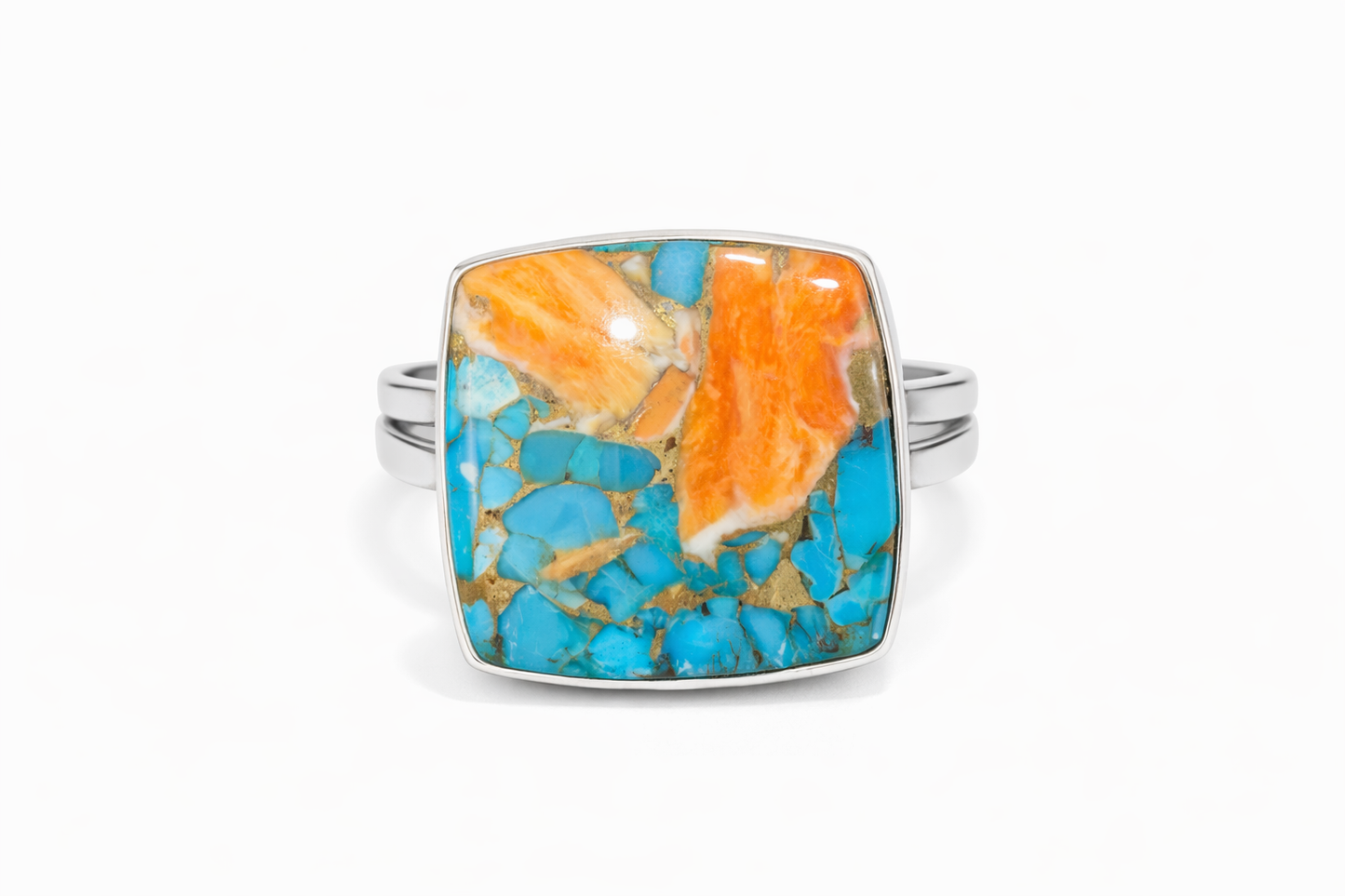 Square Spiney Ring SZ: 8