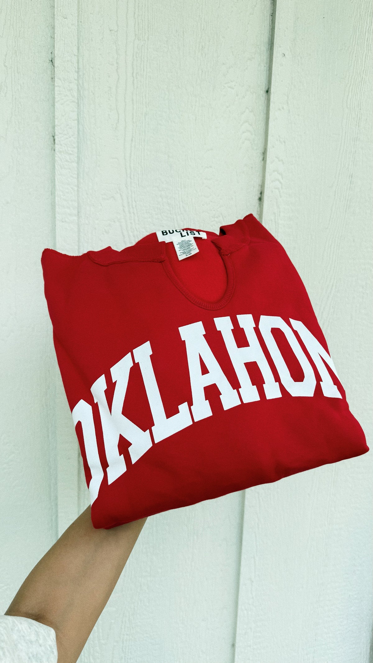 Red Oklahoma Reversible V- Neck Pullover