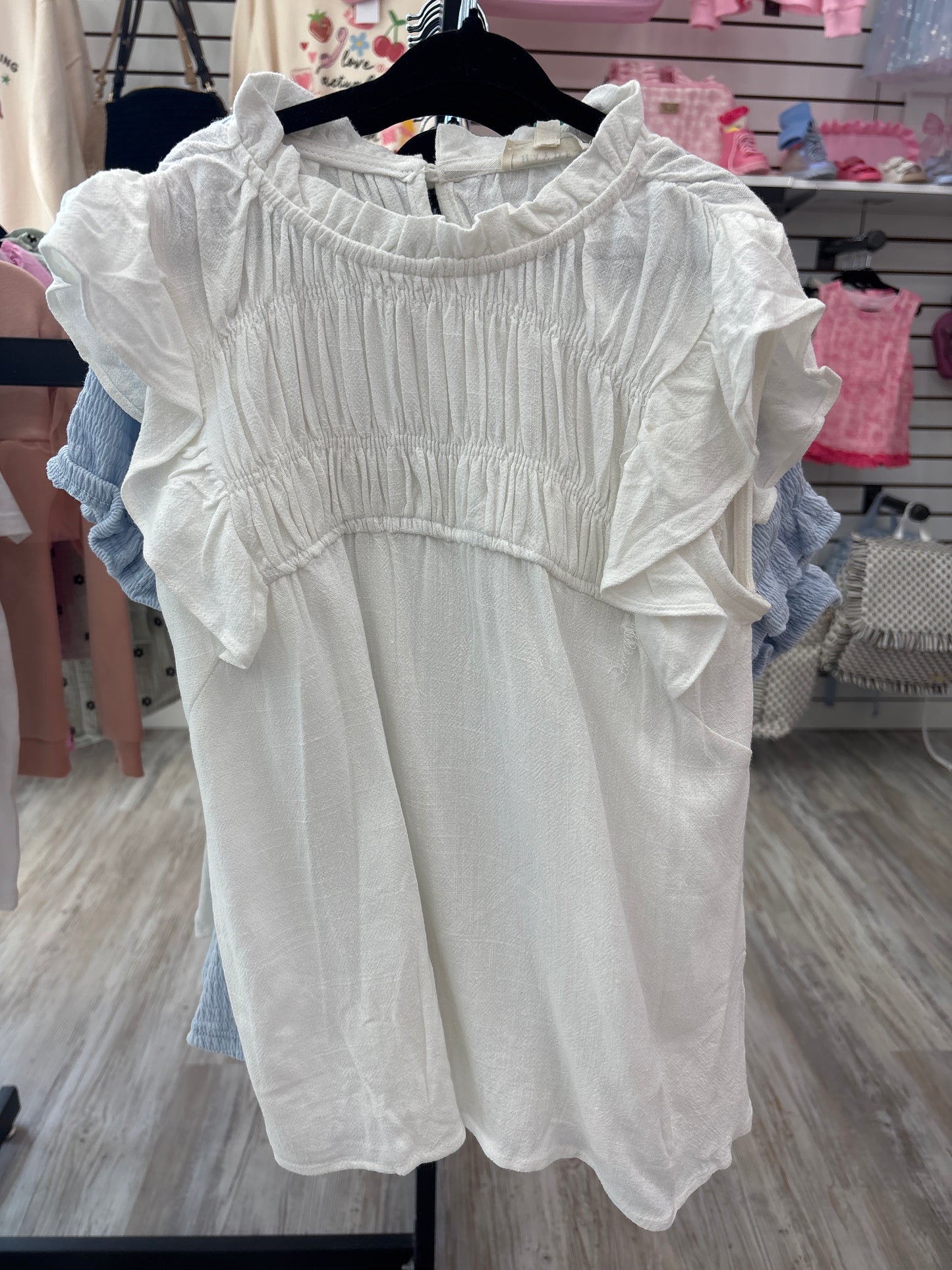 Snowy White Kids Top