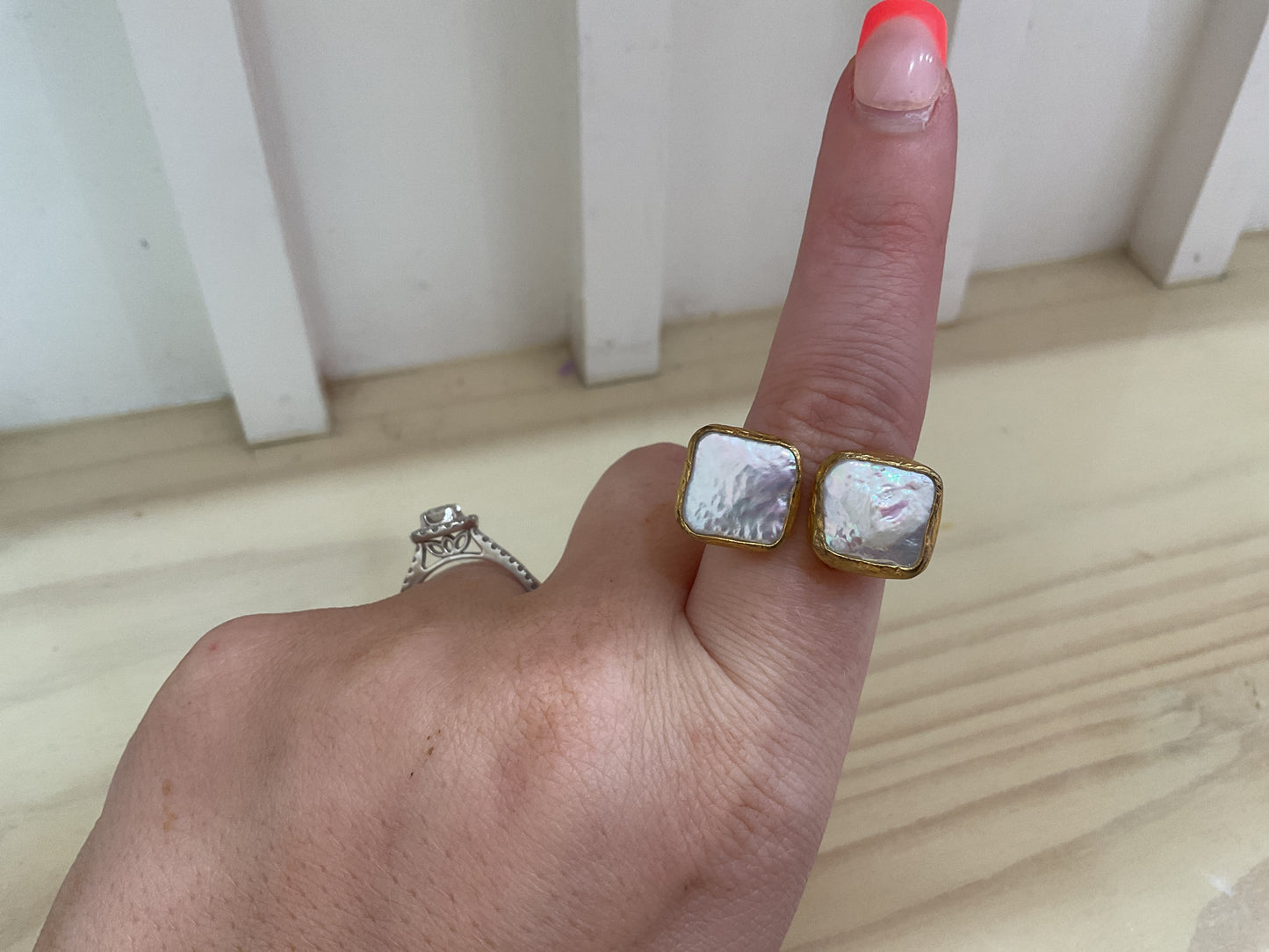 Pearl Breeze Open Ring