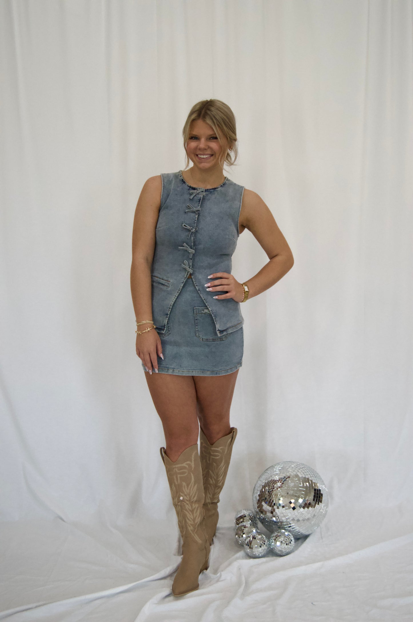 Denim Danny Mini Jean Skort