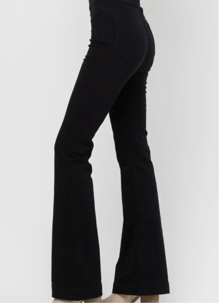 Black Pull On Flare - Jelly Jeans