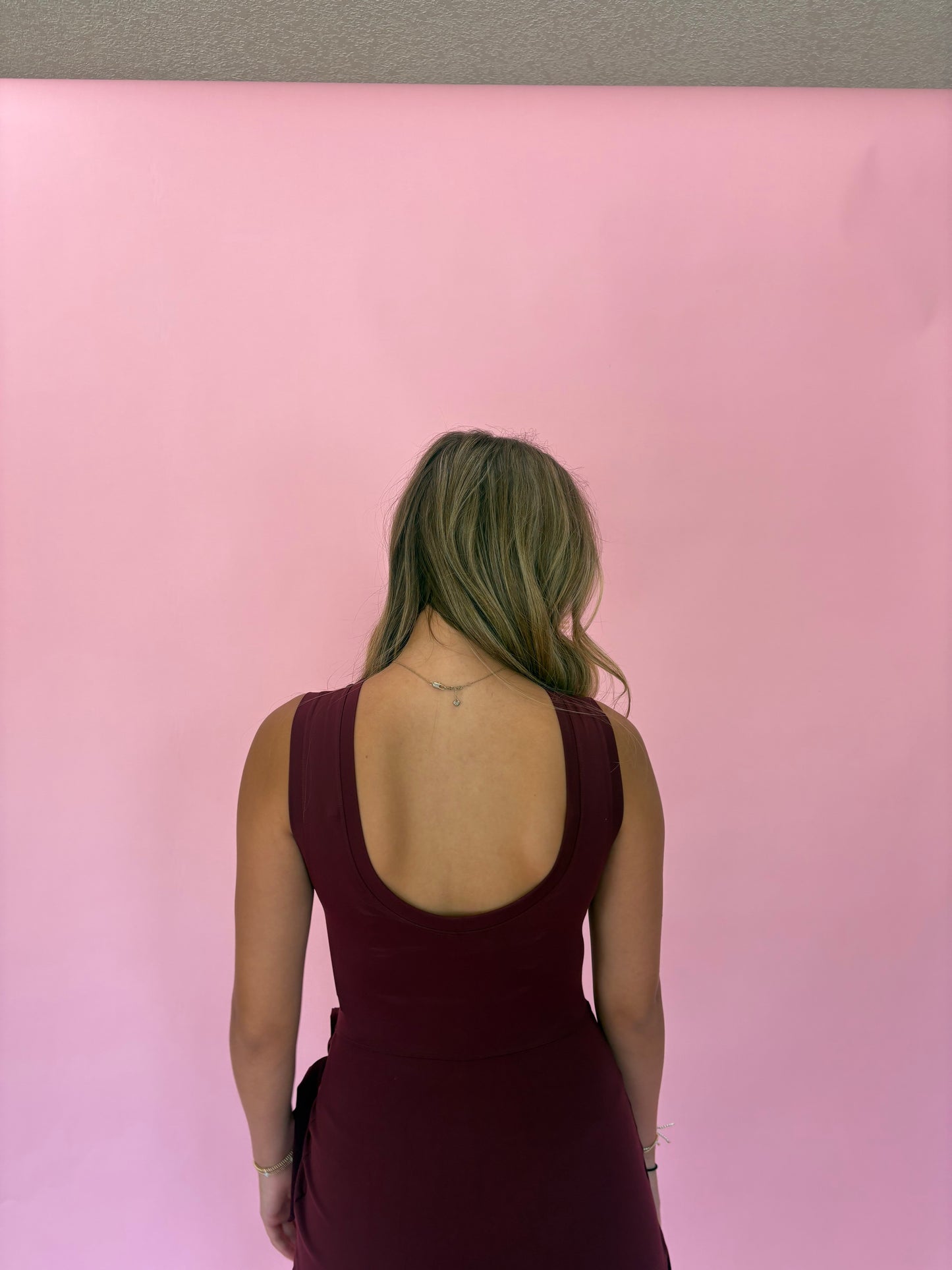 Sleeveless Wrap Tie Front Dress