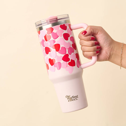 40 oz Blushing Hearts Tumbler