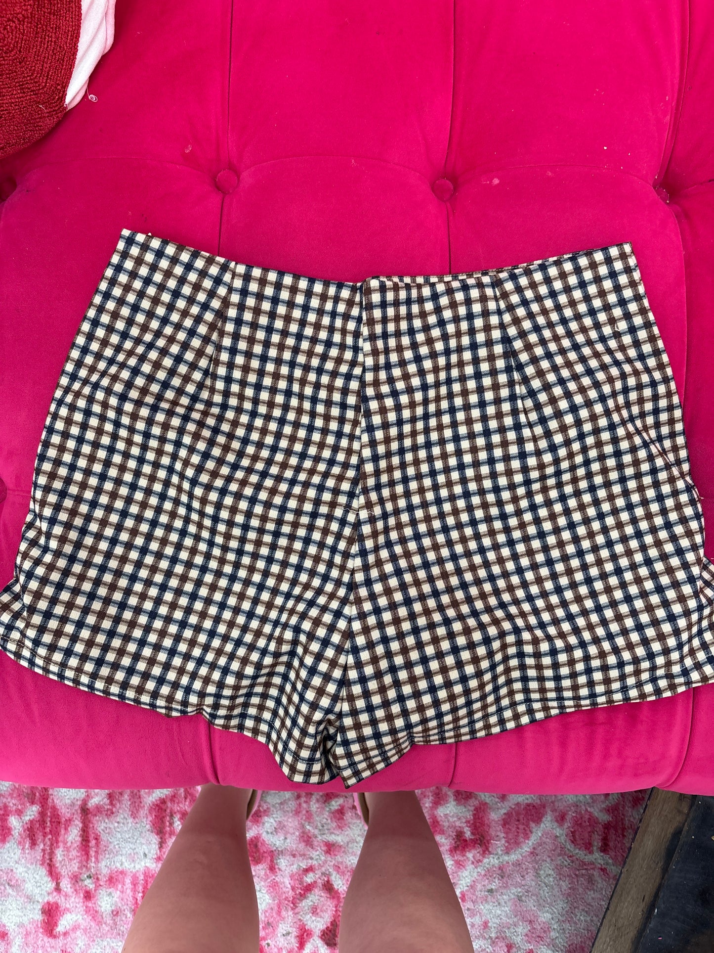 Coffee Plaid Shorts