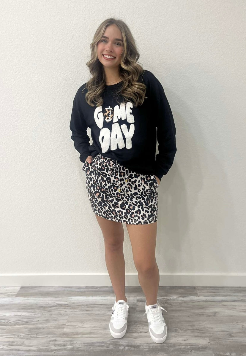 Game Day pullover - leopard