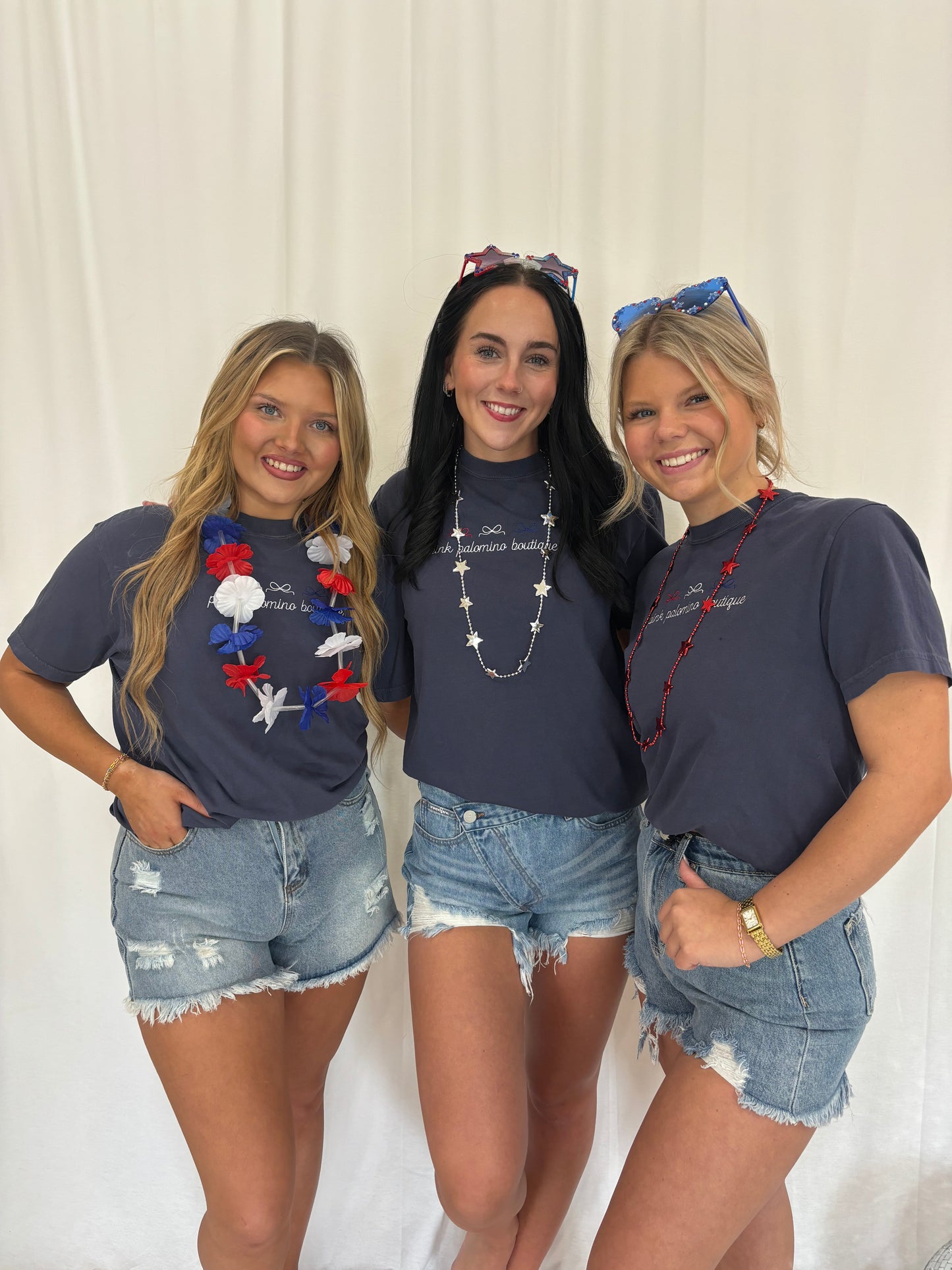 Pink Palomino Boutique Tee (red,white and blue)