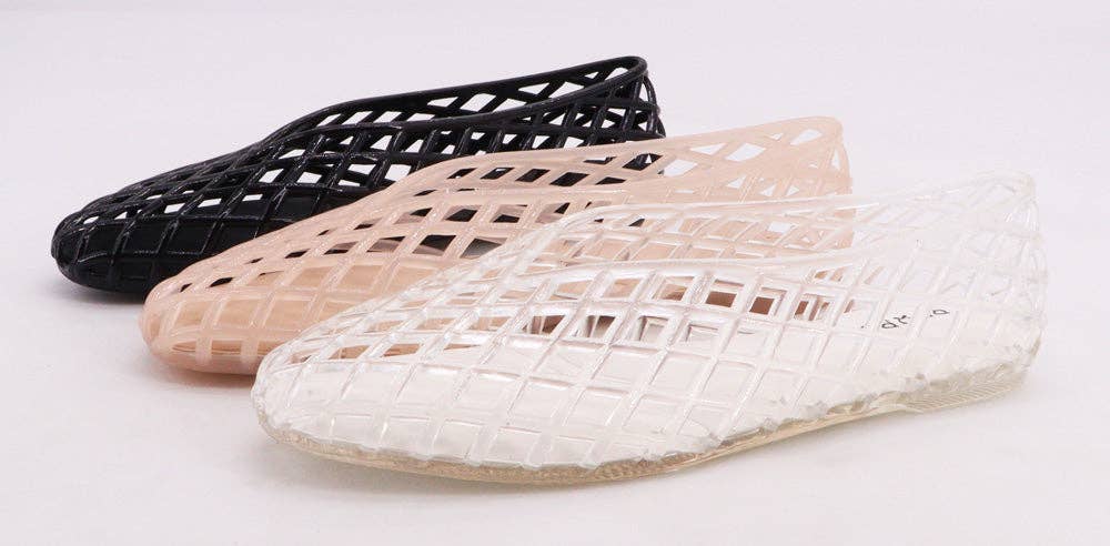 Women Jelly Net Slipon Flats