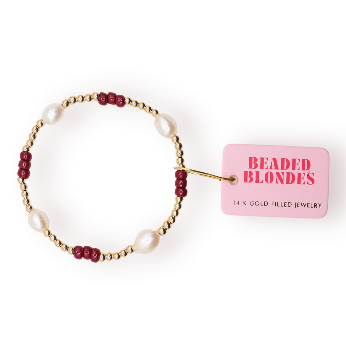 Maroon Pearl Poppi Bracelet