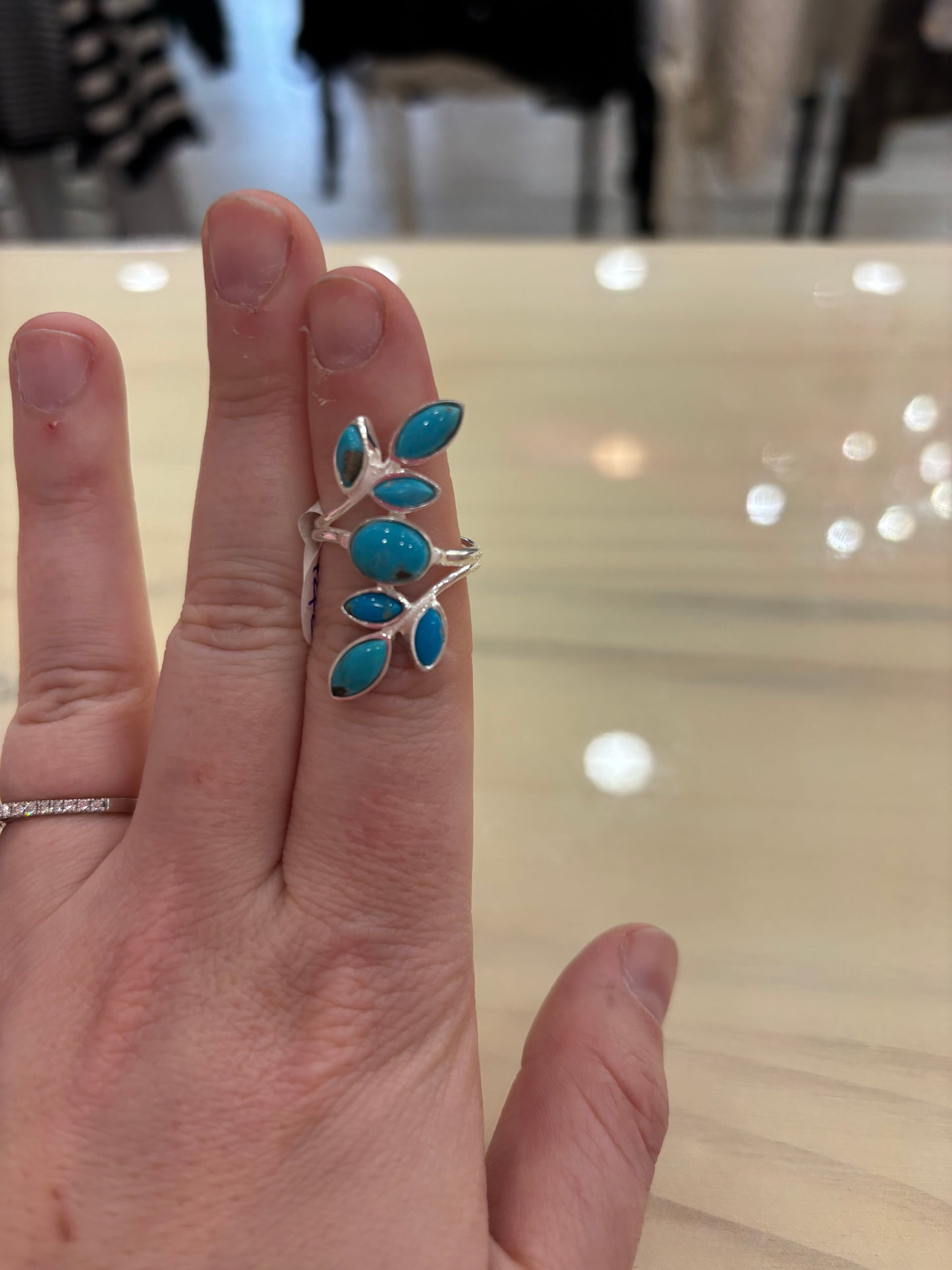 Turquoise Tear Ring