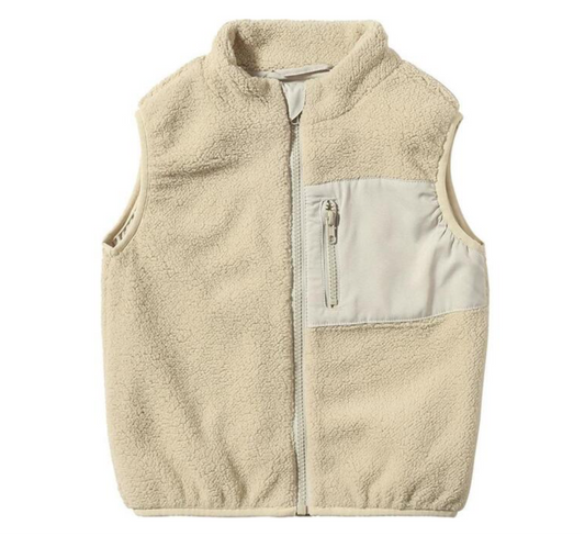 Gilt Sherpa Handy Zip-Up Pocket Vest