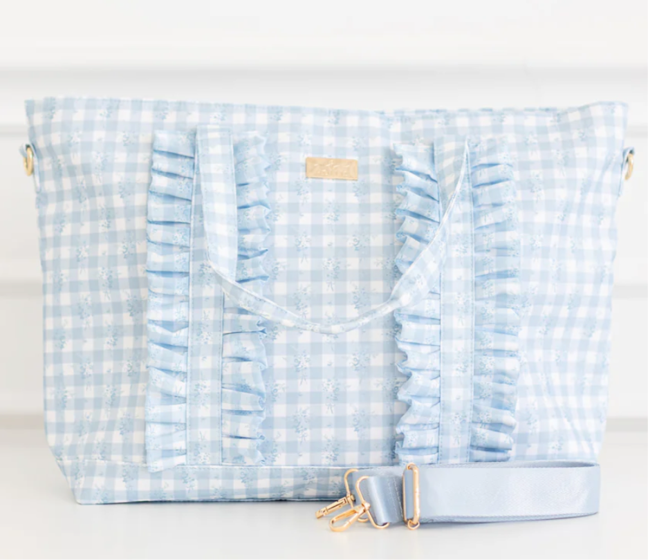 Hollis Ruffled Nylon Tote Bag