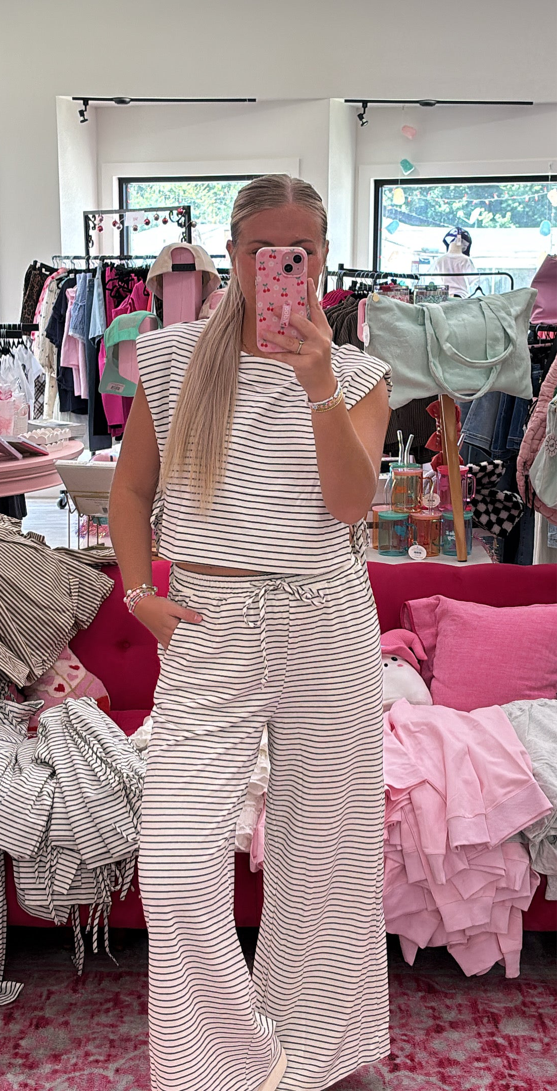 Simply Striped Top and Pant Set