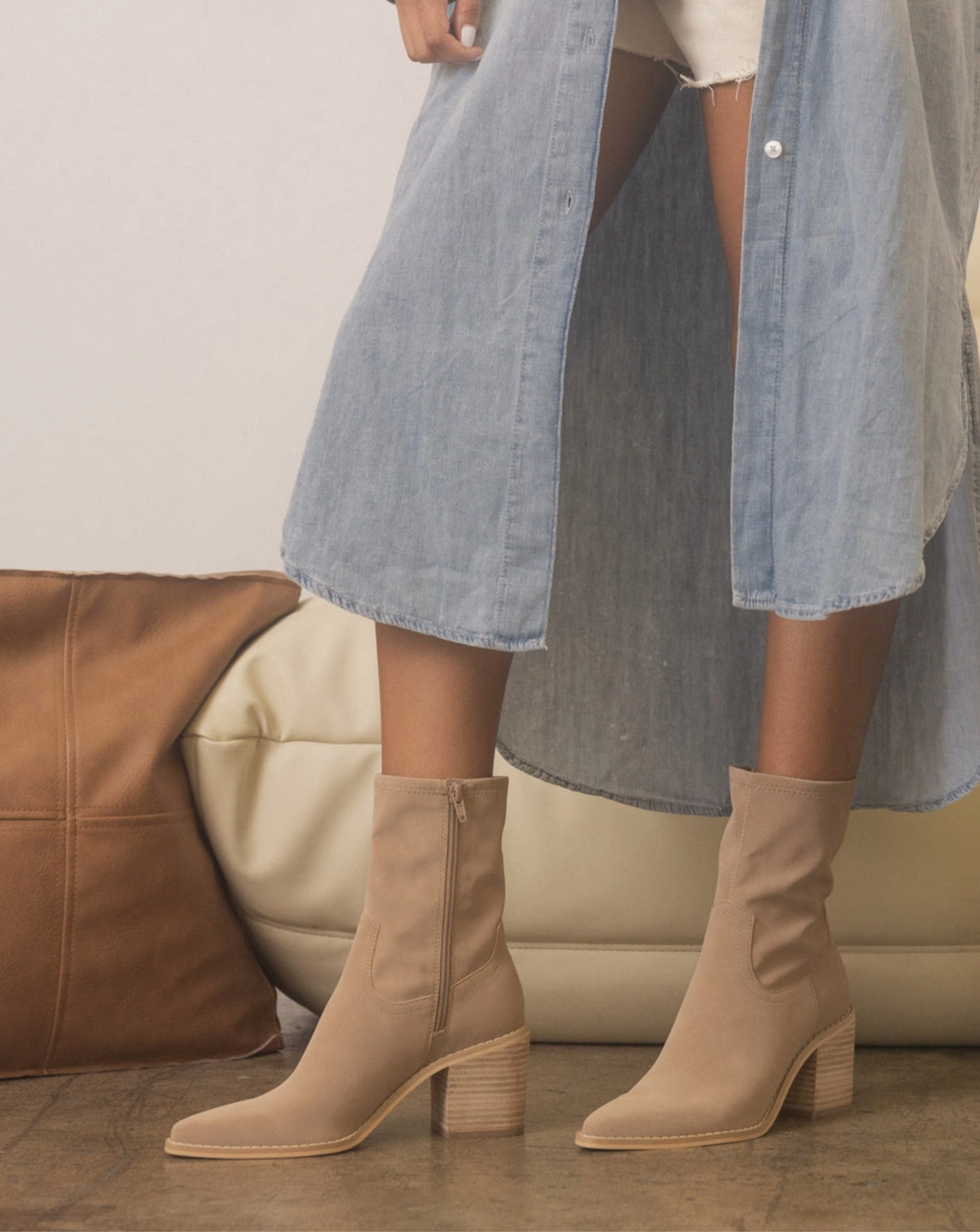The Vienna Cedar Wood | Sleek Ankle Hugging Bootie