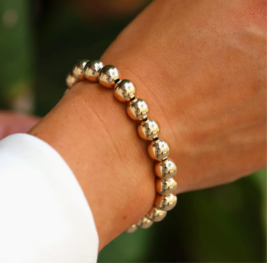 8mm Classic Ball Bead Bracelet - Waterproof