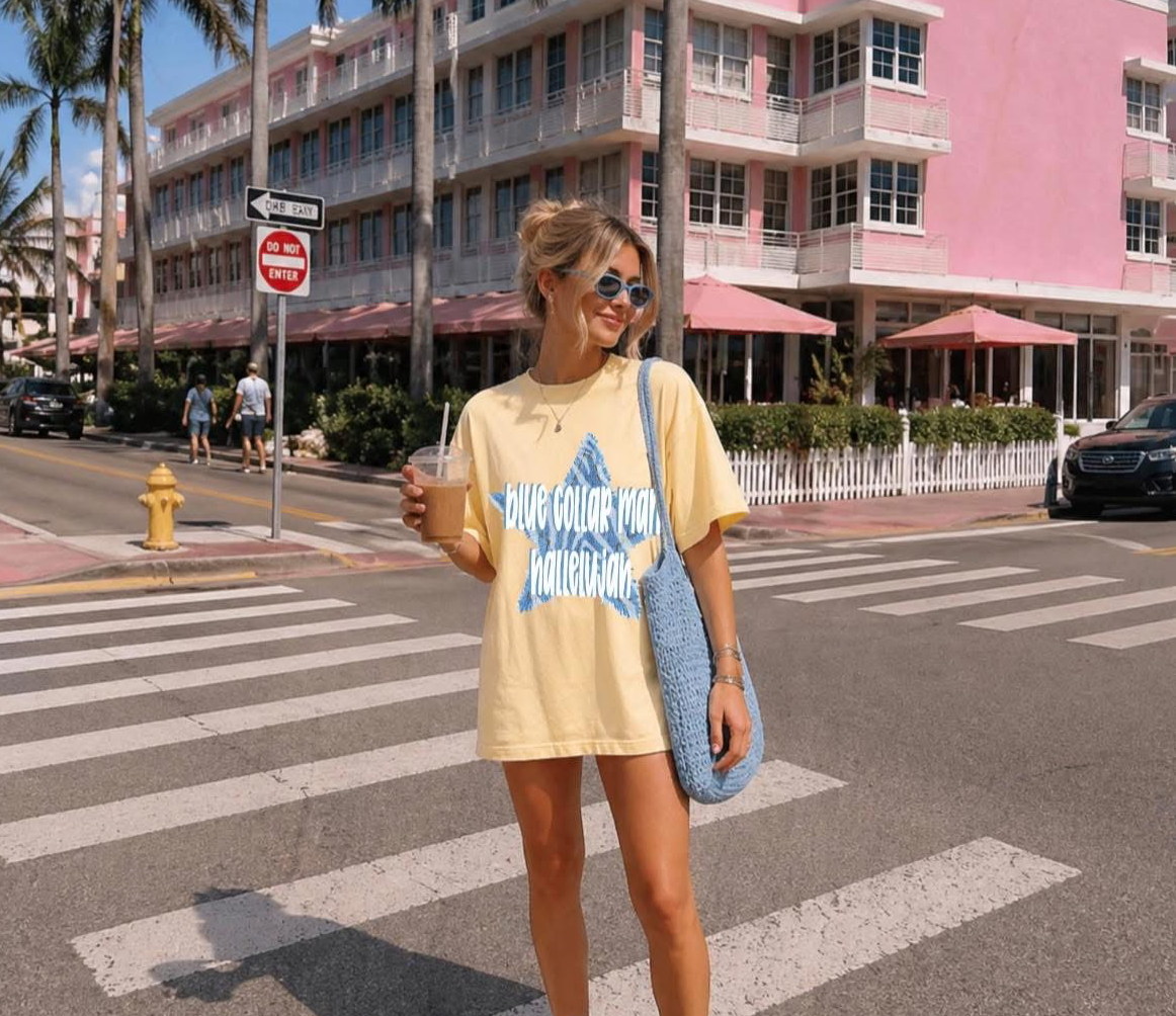 Blue Collar Man Hallelujah Tee