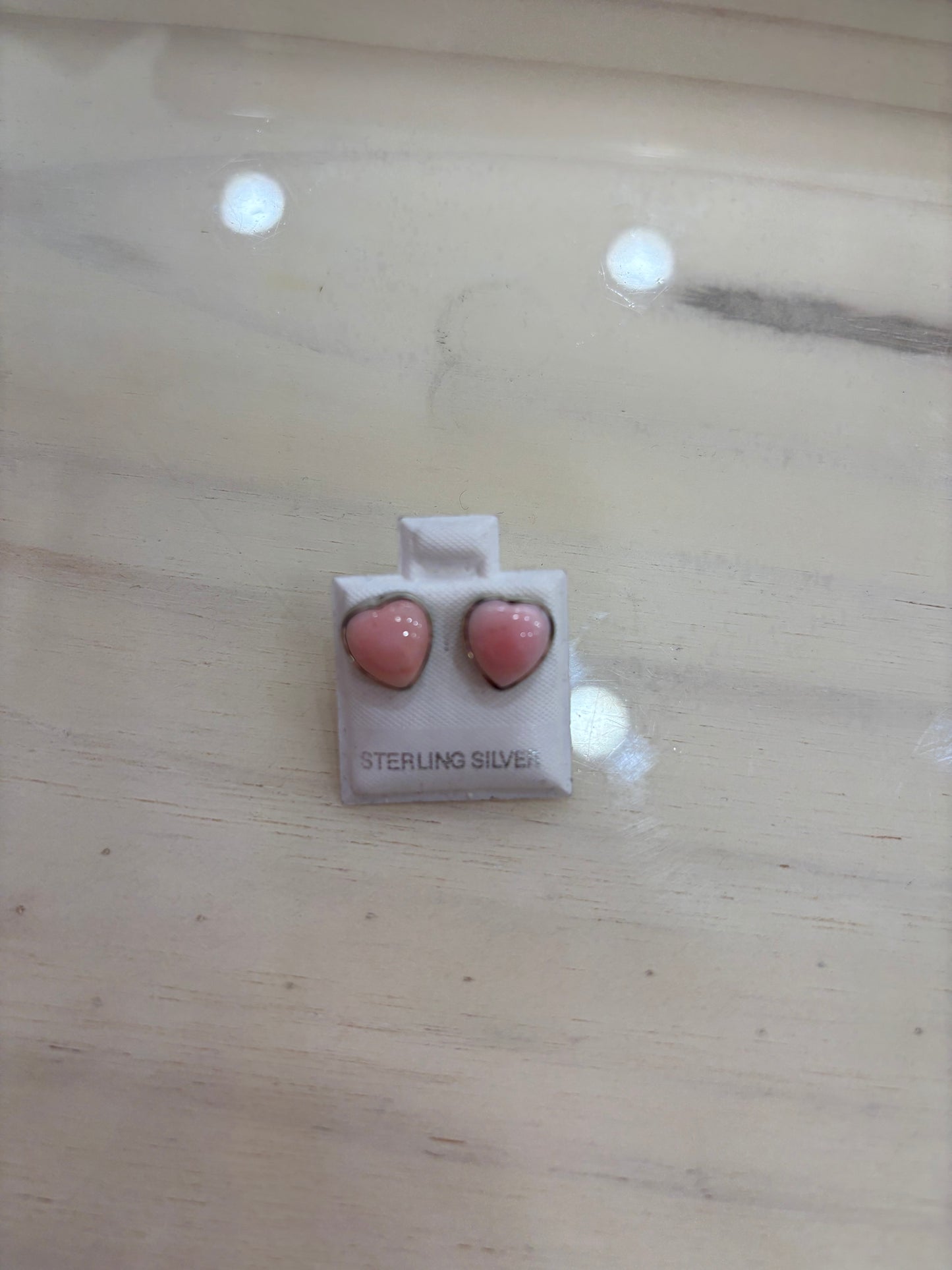 Blush Heart Studs