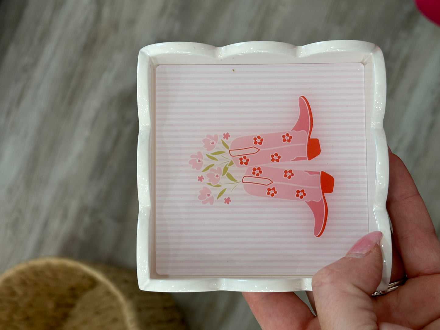 Cowgirl Boot Trinket Tray
