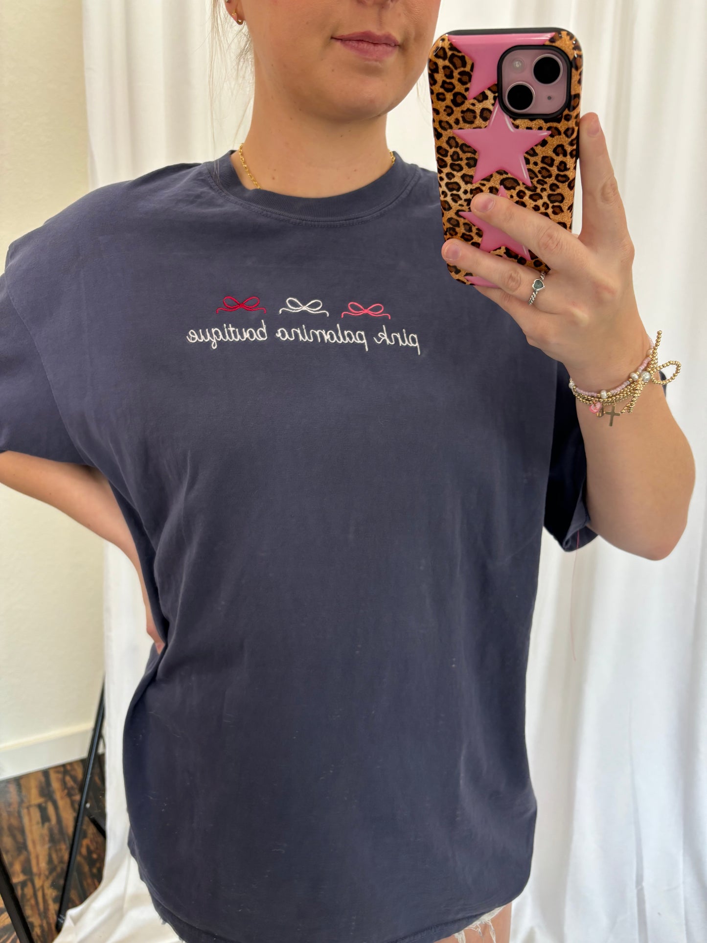 Pink Palomino Tee - pink white red