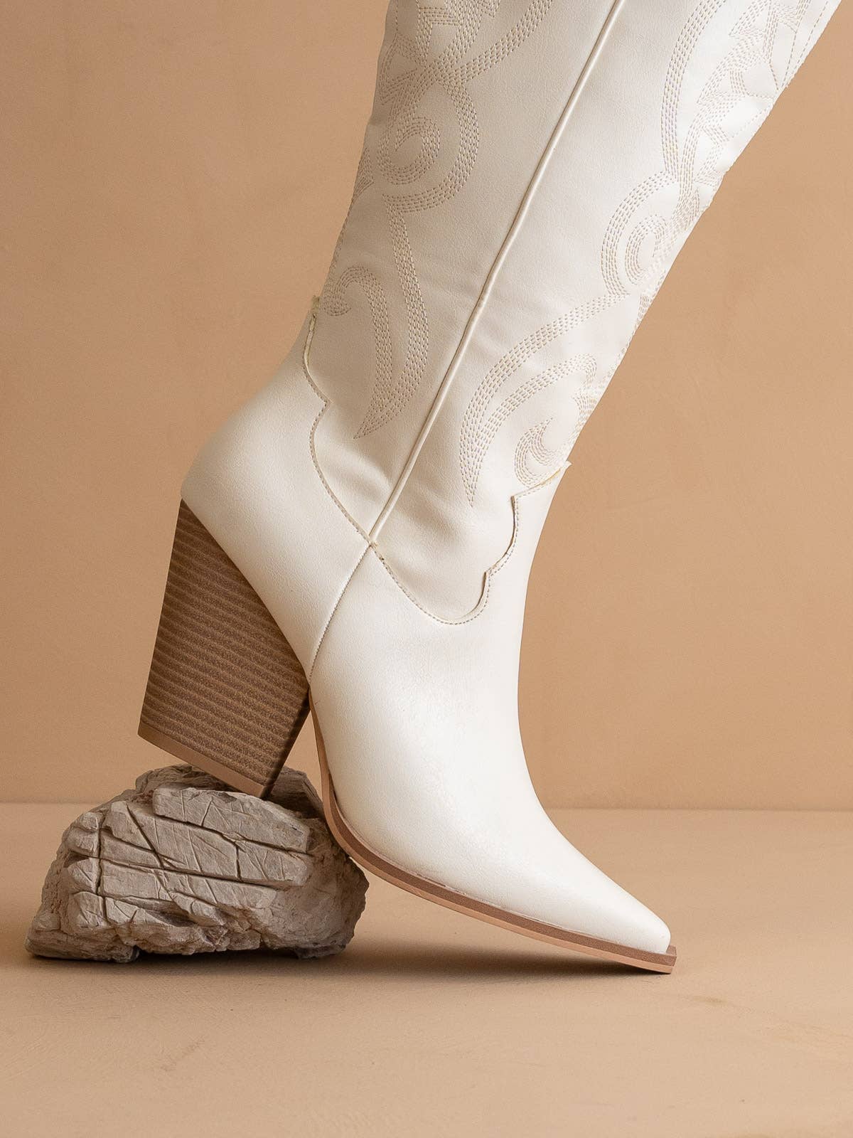 The Astrid Knee High Cowboy Boot