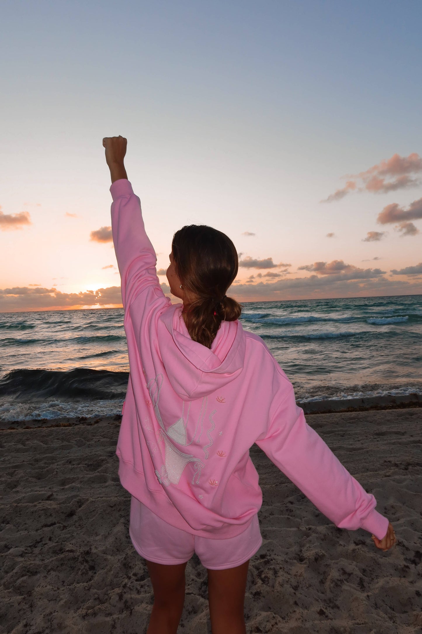 Lottie Pink Bikini Hoodie