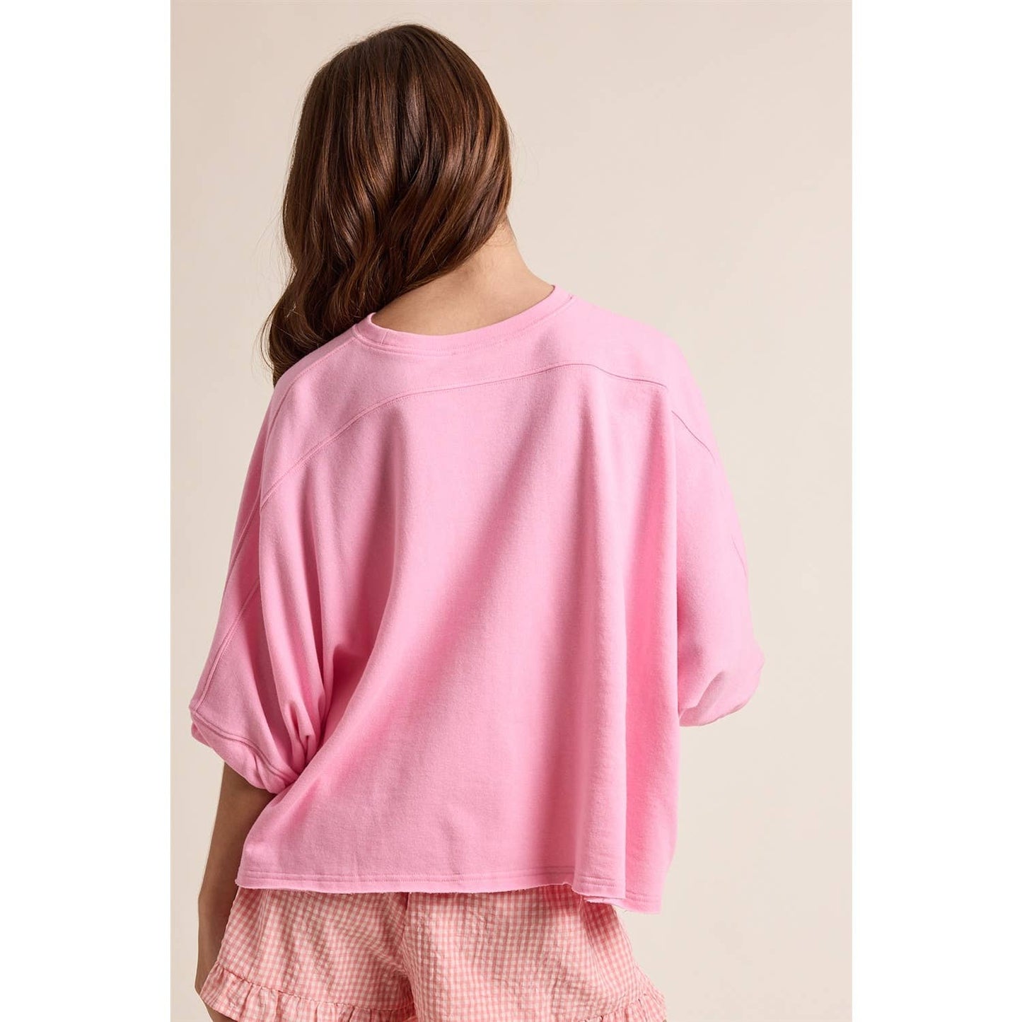 OVERSIZED RELAXED CROP KNIT TOP