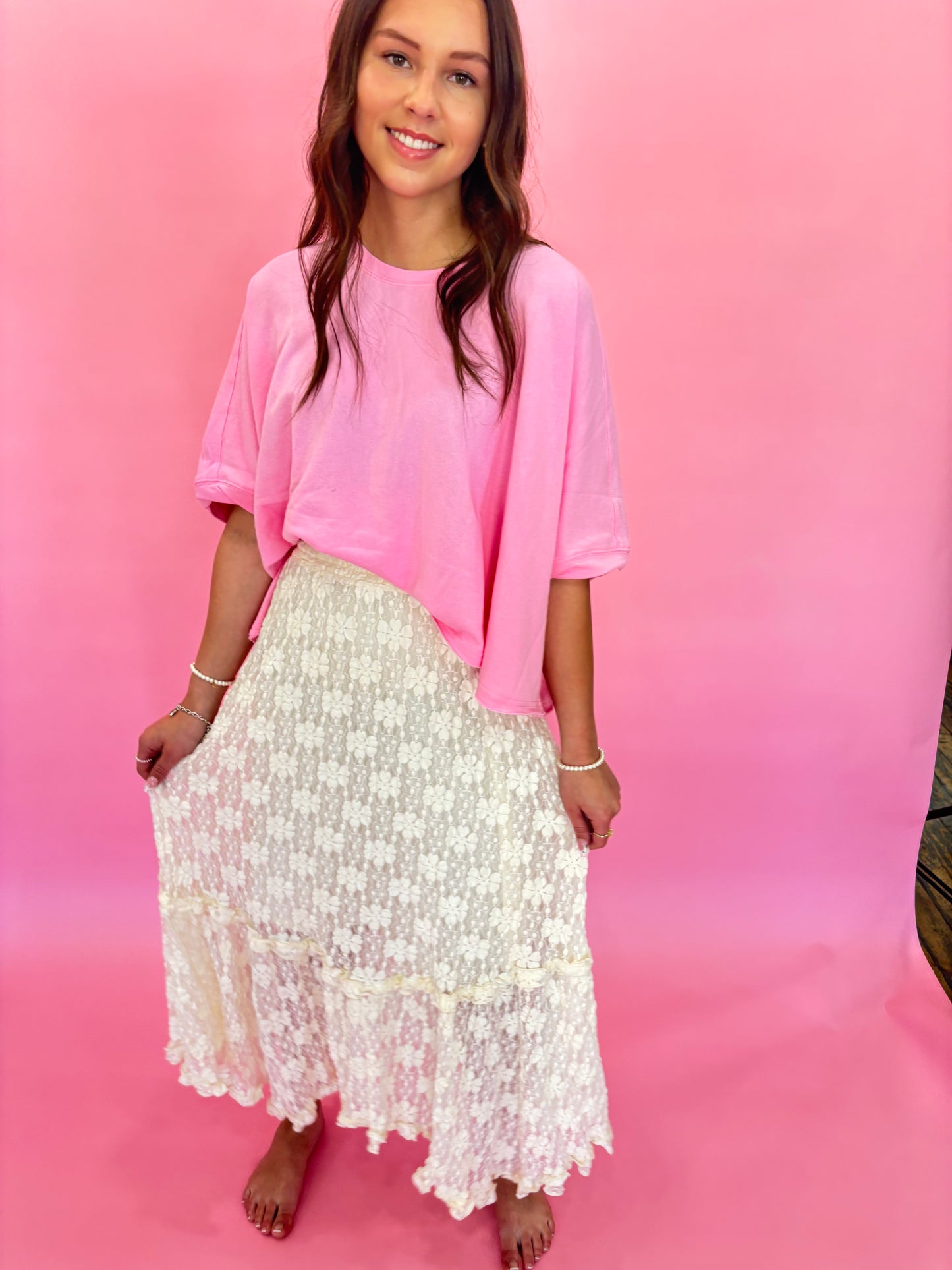 OVERSIZED RELAXED CROP KNIT TOP