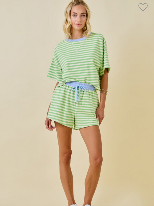 Lollipop Striped Shirt and Short Set