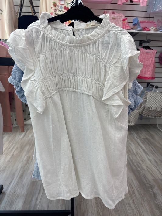 Snowy White Kids Top