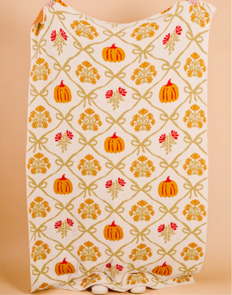 Patchwork Pumpkins Cozy Dreams Luxe Blanket