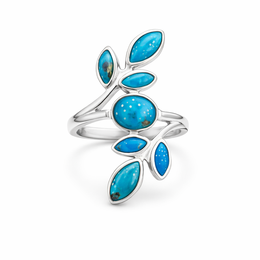 Turquoise Tear Ring SZ: 7