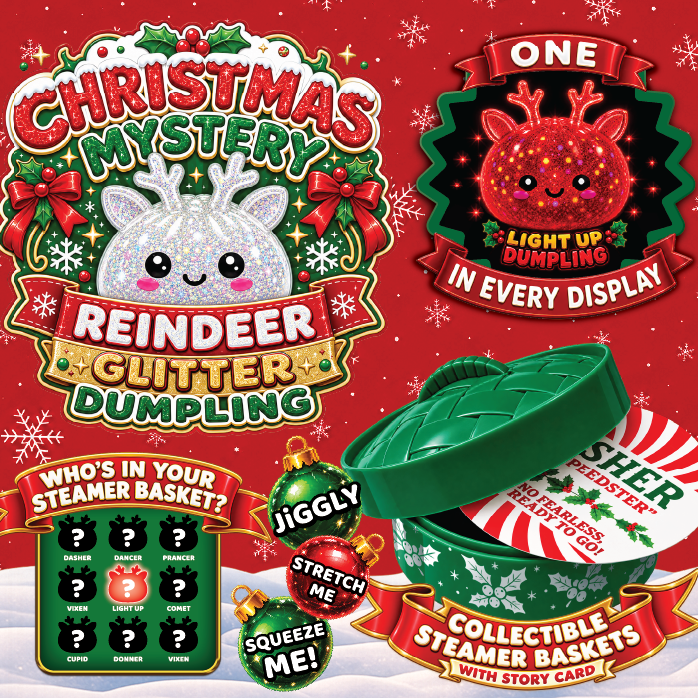 Fun Doh Christmas Mystery Reindeer Dumpling Squishy Toy