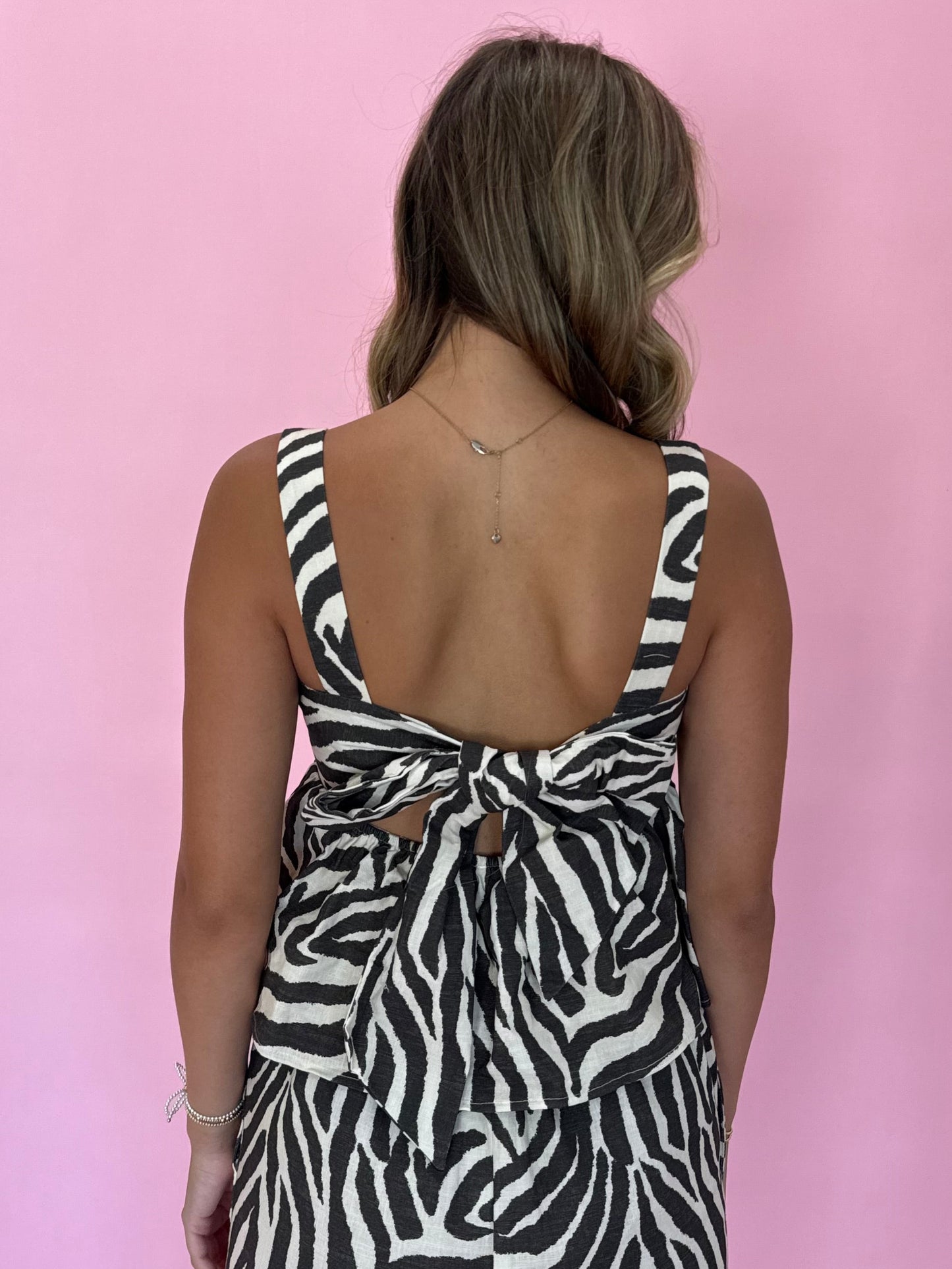 Zuri Open Back Peplum Top