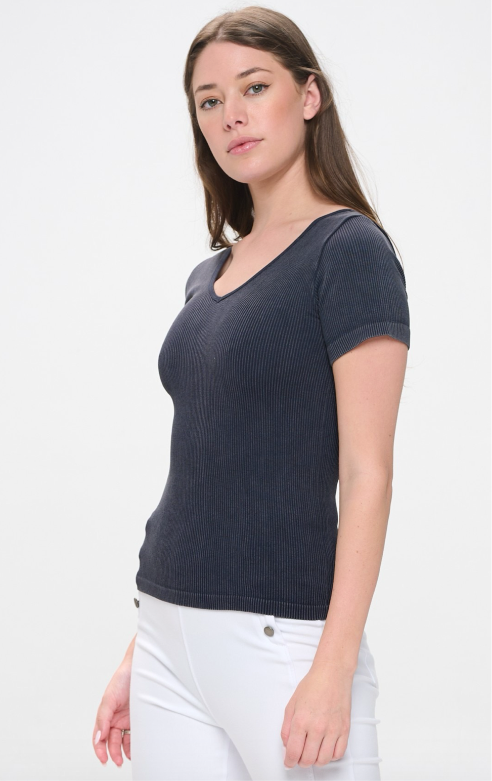 Seamless Reversible Stonewashed Ribbed Tank