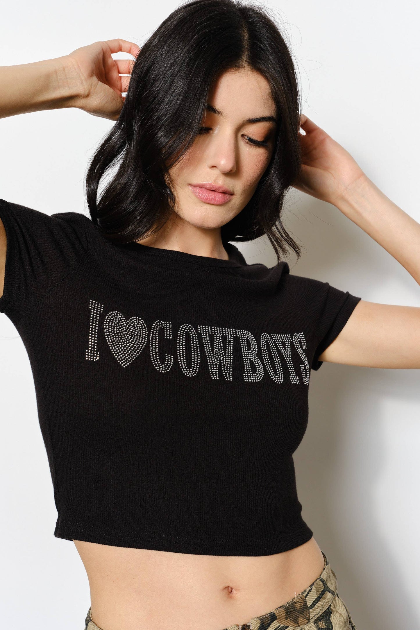 KINSLEY COWBOYS HOTFIX BABY TEE