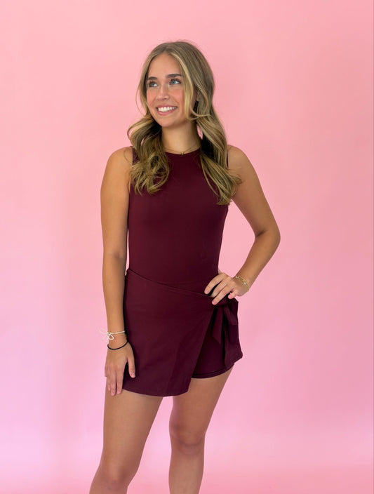 Sleeveless Wrap Tie Front Dress