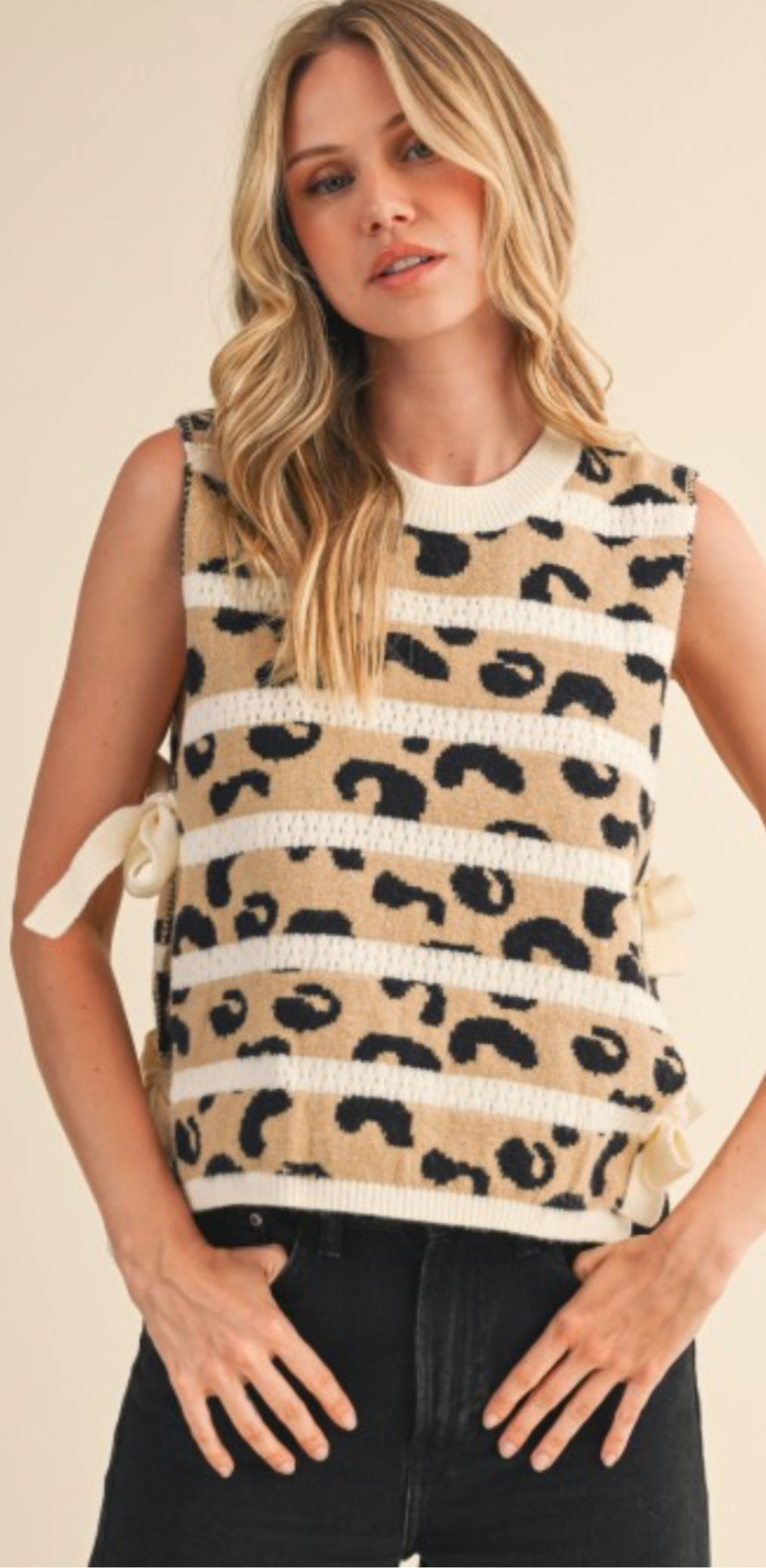 Britney leopard sweater vest
