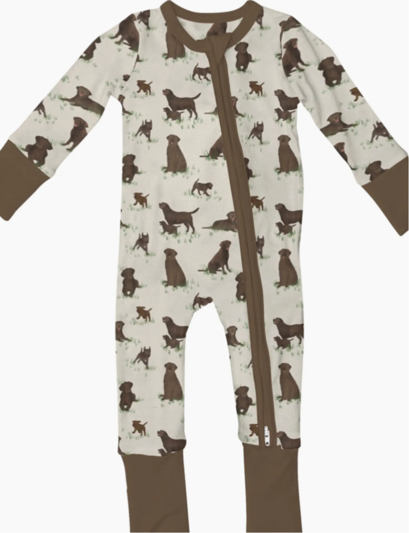 Labrador Dogs Long Sleeve Zip Pj