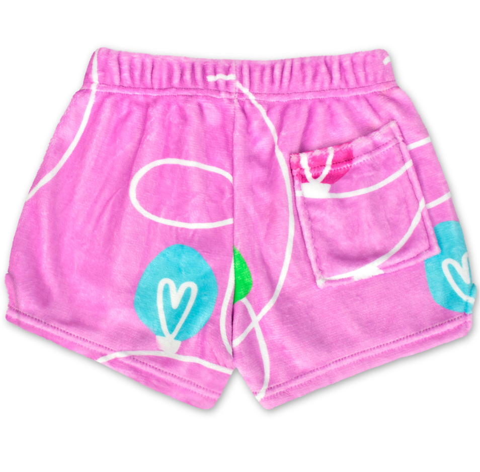 Tinsel & Glow Plush Shorts