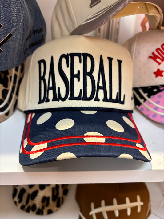 Pre-order Baseball polka dot cap