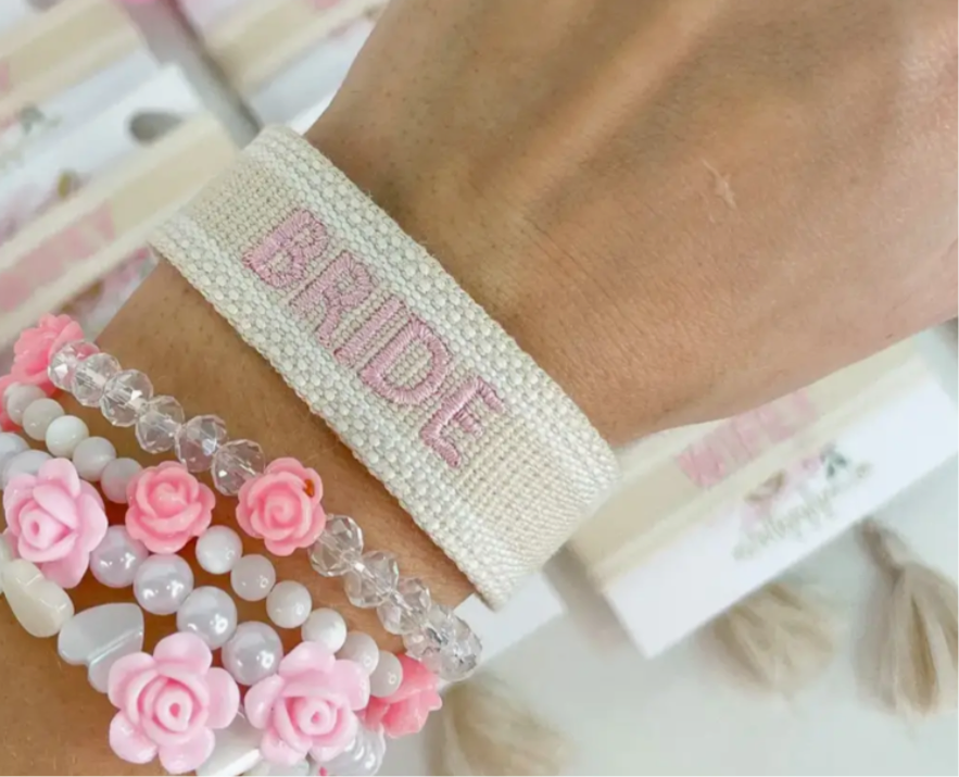 Bride Embroidered Tassel Bracelet