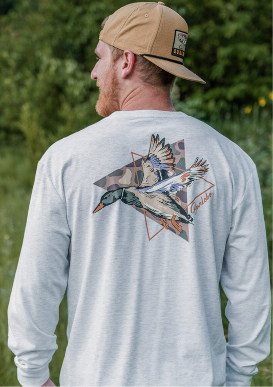 Pintail Diving Duck - LS - Heather Ash Grey