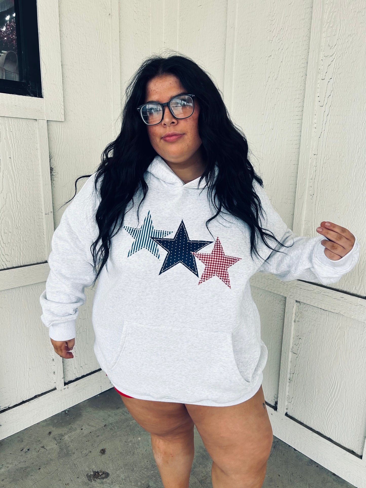 3 Star Embroider Hoodie
