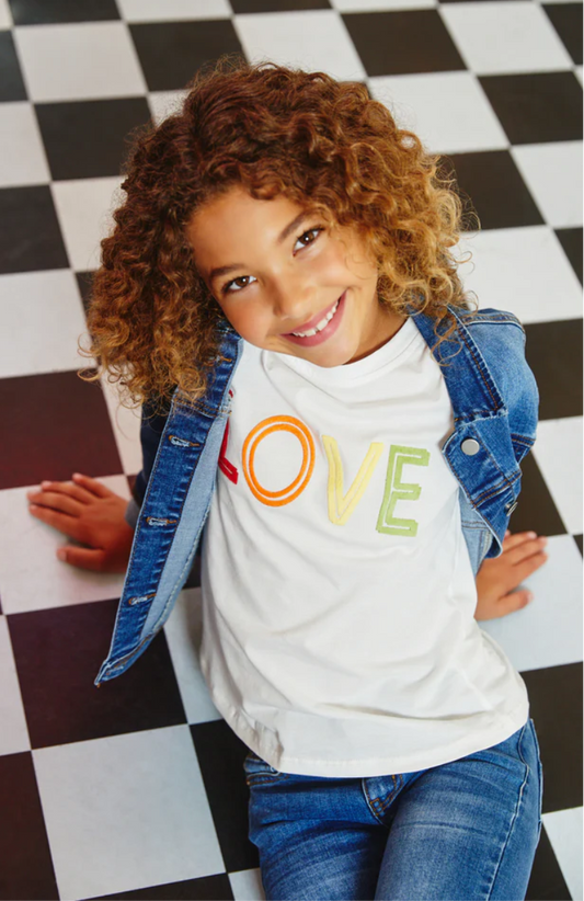 Love Flocked T Shirt