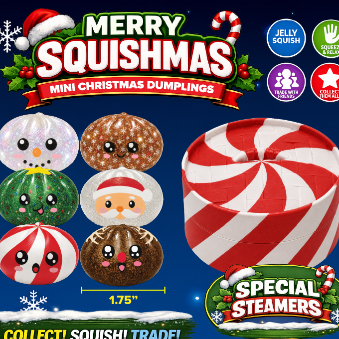 Fun Doh Petite (Mini) Squishy Christmas Dumplings Toy