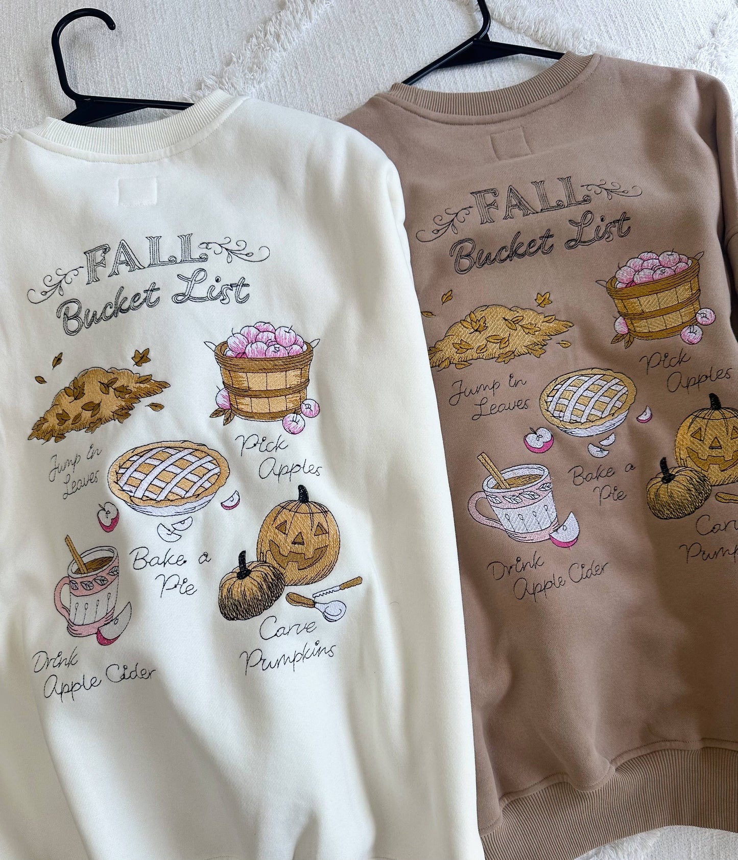 Fall Bucket List Embroidered Sweatshirt
