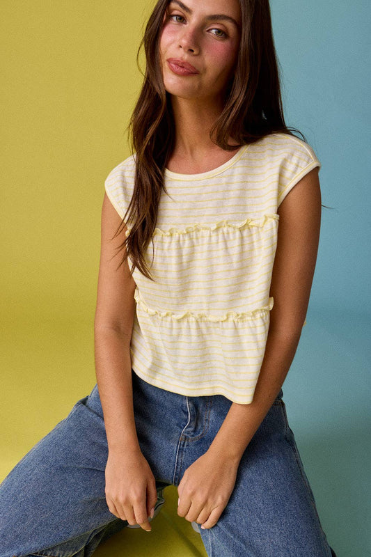 Sunny Sleeveless Stripe Top