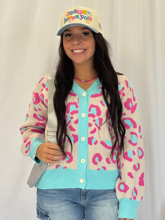 Leopard Artwork Cardigan