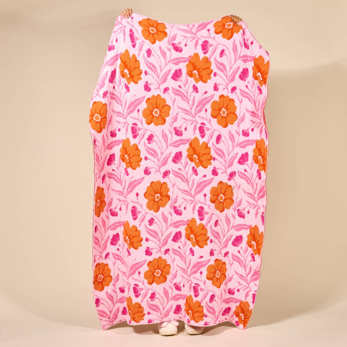 Cozy Dreams Luxe Blanket–Poppin' Petals Hot Pink
