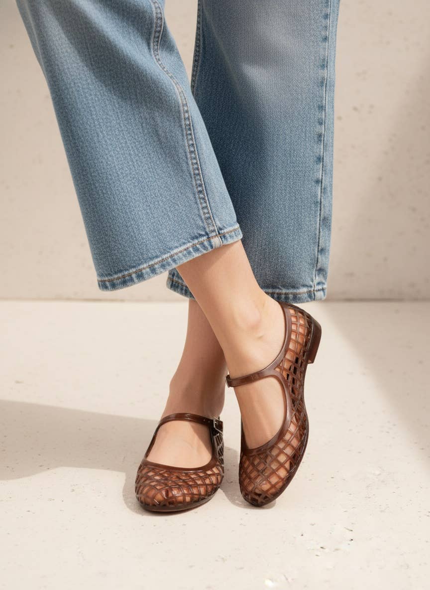 Teddy bear brown Jelly Shoes